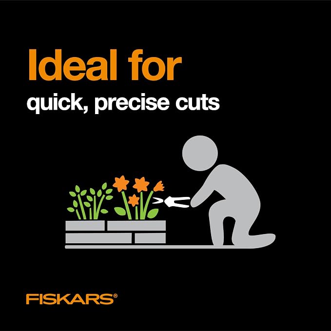 Fiskars 6" Non-Stick Pruning Snips, Resin-Resistant Garden Scissors, 2-Pack