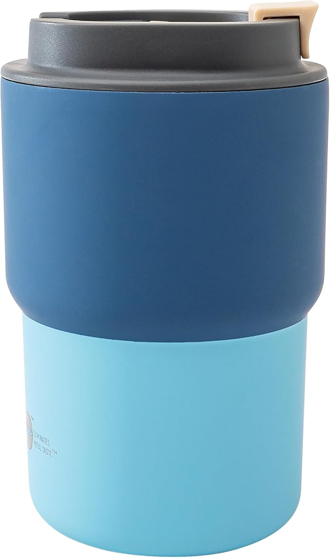 asobu Ultimate Stainless Steel Ceramic Inner Coating Coffee Mug with Double Walled Copper Lining Insulation, 12 Ounces (Blue)