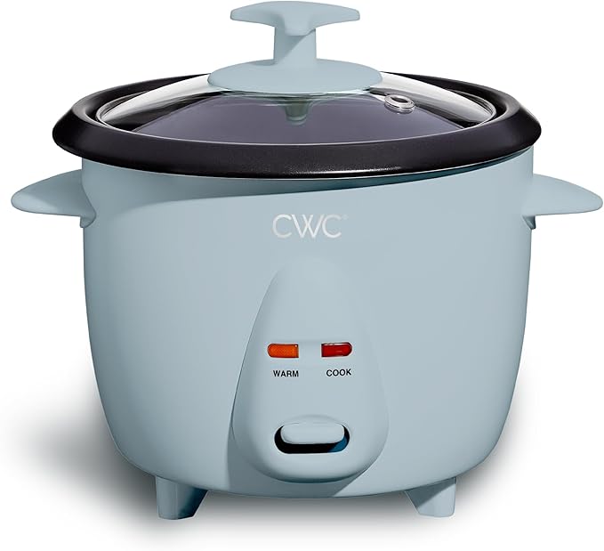 COOK WITH COLOR 6 Cup Rice Cooker 300W - Effortless Cooking and Perfectly, Cooks 3 Cups of Raw Rice for 6 Cups of Cooked Rice, Blue