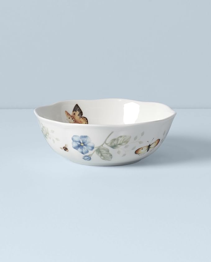Lenox Butterfly Meadow All-Purpose Bowl, Salad Bowl | dishwasher safe | versatile for cereal, soup, or salad | multi-purpose bowl, gift for women, mixing bowls