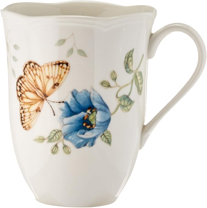 Lenox Butterfly Meadow Porcelain 18-Piece Dinnerware Set for 6 | ceramic, dishwasher safe, microwave safe | plates and bowls sets for kitchen and dining | 10.75 inch plate