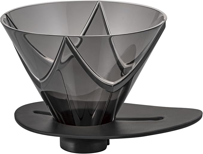 Hario V60 "Mugen" Plastic Coffee Dripper, Size 02, Clear Black