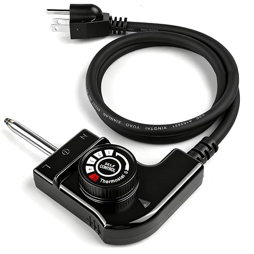Electric Skillet Cord Replacement with Bella, Masterbuilt, Hamilton Beach etc Griddle, Adjustable Thermostat Power Cord for Grills, Griddles, and Smokers