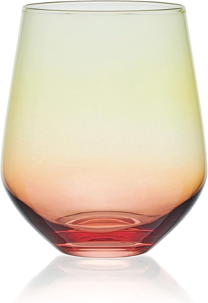 Mikasa Chroma Set of 4 Stemless Wine Glasses, 13 Ounce