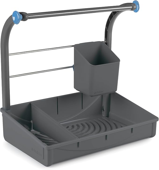 Polder Under Sink Storage Caddy, Kitchen and Bathroom Organization and Storage with Tray, Easy-to-Assemble, 16.75" x 10.5" x 16.5"