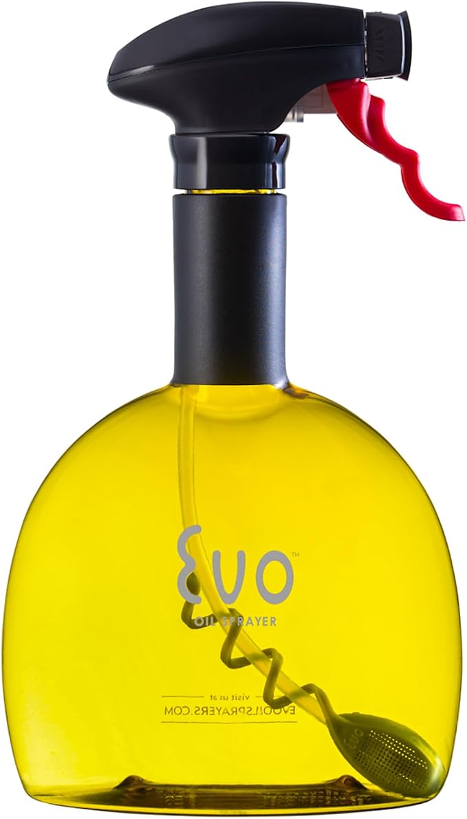 Evo Original Oil Sprayer, Non-Aerosol for Olive Oil, Cooking Oils, and Vinegars, Yellow, 24-Ounce Capacity