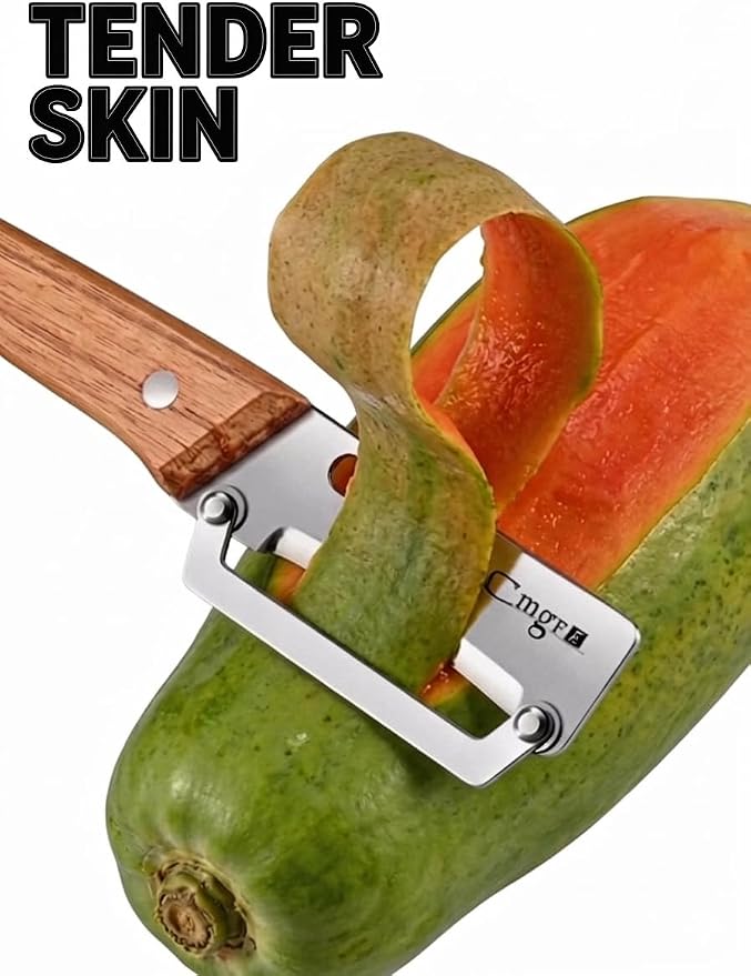Vegetable Peeler,5-Year Warranty,Zero Flex Potato Veggie Peeler for Kitchen | Multifunctional Elite Veggie Peelers Sharp Stainless Steel Blade for Apple Cucumber Pumpkin Papaya Cheese Cabbage