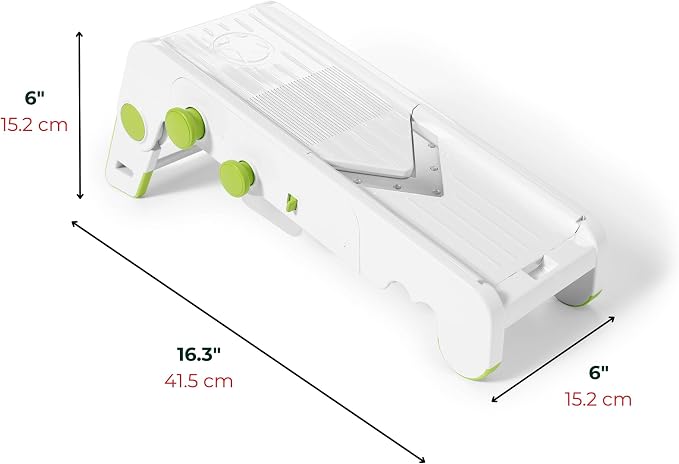 Starfrit Cubing Pro Mandoline Slicer & Dicer, 4 Blades, 10 Settings, White