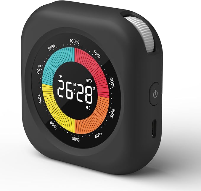 PERSUPER Visual Timer for Kids, Rechargeable 10-Hour Countdown/Up Timer | with 3 Volume Levels, 3 Brightness Display, and Magnetic, Homeschool Study Tool, Large Digital Timers for Classroom, Kitchen