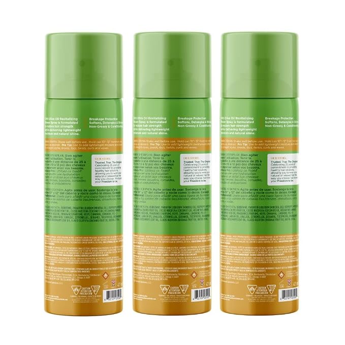 ORS Olive Oil Revitalizing Sheen Spray with Rosemary, Batana & Biotin Oil 10 Ounces (Pack of 3)