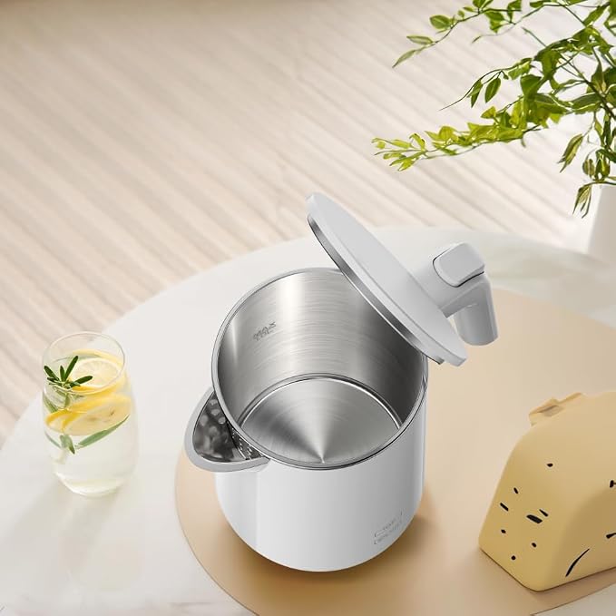 Electric Kettle with Digital Display & Temperature Control, 1.0L 120V White | Stainless Steel Water Boiler, 1200W Fast Boiling, 4H Keep Warm, BPA-Free Auto Shut-Off, Tea Coffee Kettle for Home Office