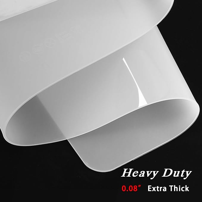 Silicone Placemats, Food-Grade Non-Slip Waterproof, Dining, Stain Resistant, Countertop Protector, Kitchen Counter Mat, Heat Resistant, Baking mat Dishwasher Safe (25.6"×17.7"-1p Thicken, Translucent)