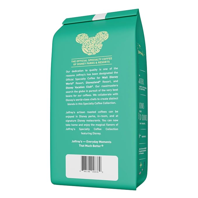 Joffrey's Coffee - Disney Tiana Bayou Beignet, Disney Specialty Collection, Flavored Coffee, Arabica Ground Coffee, Artisan Medium Roast, Rich & Smooth Taste (Ground, 11oz)