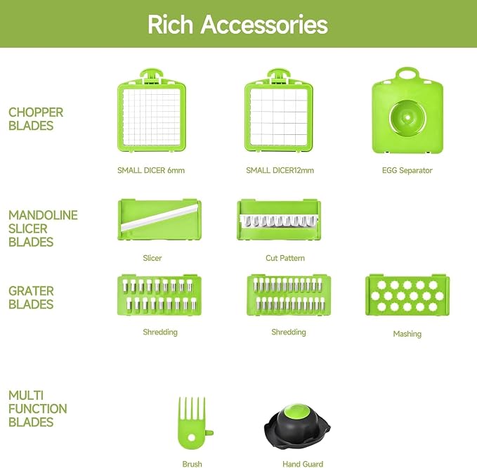 15 in 1 Vegetable Chopper, Food Veggie Chopper, Onion and Vegetable Slicer with Container, Dicer, Kitchen Gadget and Essential