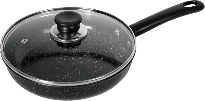 Nonstick Frying Pan 9 Inch Induction Skillet, Non Stick Metal Cookware with Heat Resistant Handle, Omelet Pan for Gas Ceramic Electric Stove, Scratch Resistant Kitchen Pan
