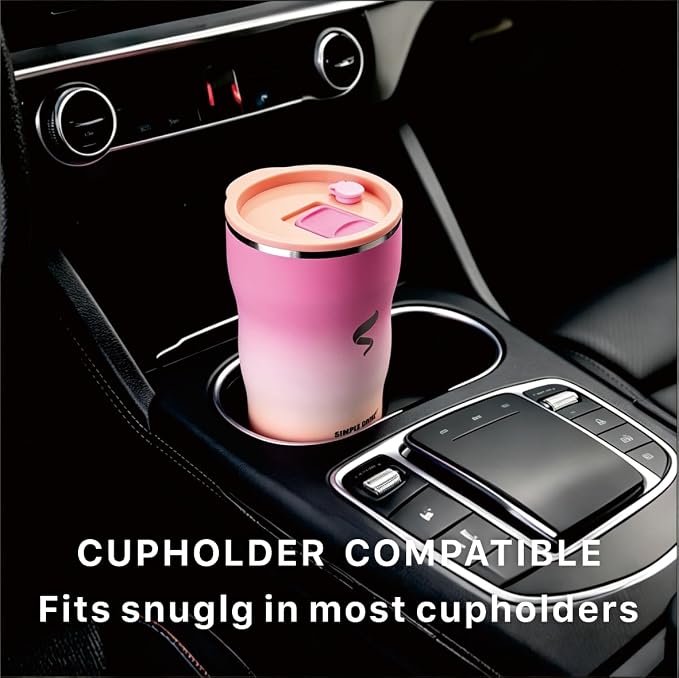 30 oz Insulated Tumbler with Straw and Lid, Blush Pink Ombre | 18/8 stainless steel, double-wall vacuum insulation, BPA-free materials, reusable straw, for everyday hot and cold drinks.