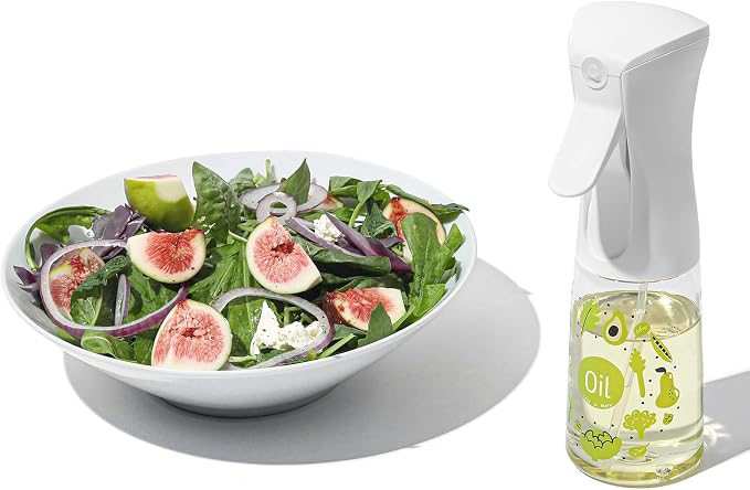 oil spray PET bottle 200ml Upgraded Version.Fine Mist Spray Bottle for Air Fryer, Olive Oil, Avocado Oil, Healthy Nonstick Frying, Commercial & Home Kitchen Use (PS601　1Pc)