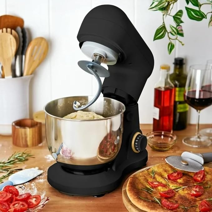 Wonderful Kitchen Stand Mixer 3.5 Qt Bowl, 12 Speeds Tilt-Head, Dough Hook Flat Beater Whisk for Baking Tasks Metal Build for Baking (Black)
