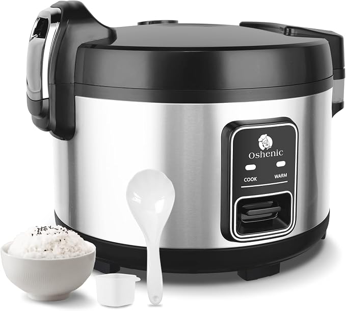 Commercial Rice Cooker & Warmer 60 Cups (Cooked),13.8 Qt / 13 Liter | Large Capacity Rice Cooker,Auto Keep Warm,Non-Stick Inner Pot,One-Touch Operation,1350W Fast Cooking Electric Rice Cooker