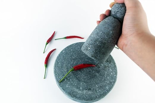 Granite Pestle Replacement only - Pestle Stone only Unpolished Heavy (Not Included Mortar) (Bell Shape), Blue