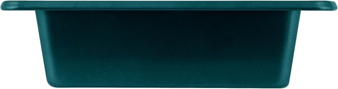 Chicago Metallic Everyday Nonstick Loaf Pan, 9x5 Inch Carbon Steel Bread Pan for Baking, Emerald Green, PTFE and PFOA Free Silicone Coating, Oven Safe to 450F