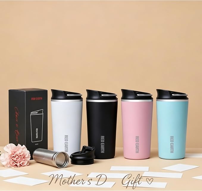 GiNT 17oz Travel Tea Mug with Infuser, 2 Lids. Vacuum Insulated 316 Stainless Steel Coffee Mug. Dishwasher Safe Tea Cup with Strainer for Hot & Cold Brew Coffee. Mothers Day Gifts for Mom (Green)