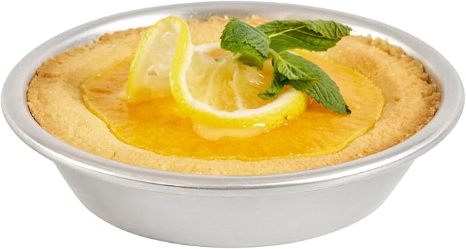 Restaurantware Aluminum Pie Pan 1 Count 4 Inch Round 1 Inch Deep Oven-Friendly Pie Tin, Lightweight Baking Pan, Silver Plate for Quiche, Fruit Pies, Home And Commercial Kitchens