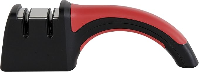Chef'sChoice Professional Manual Knife Sharpeners Pronto Hone for 15-Degree Straight-Edge and Serrated Knives with Precise Angle Control & Compact Footprint, 2 Stage, Black