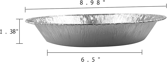 Waytiffer 9" Pie Pans (10pack) - Disposable Aluminum Foil Pie Tins,Heavy-duty, Baking Tin Plates, Standard Size