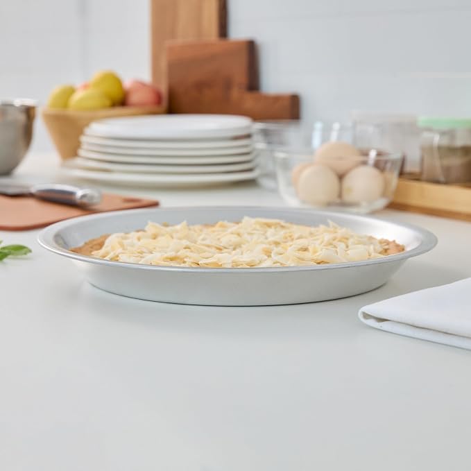 Restaurantware Aluminum Pie Pan 72 Count 11 Inch Round 1.25 Inch Deep Oven-Friendly Pie Tin, Lightweight Baking Pan, Silver Plate for Quiche, Fruit Pies, Home And Commercial Kitchens