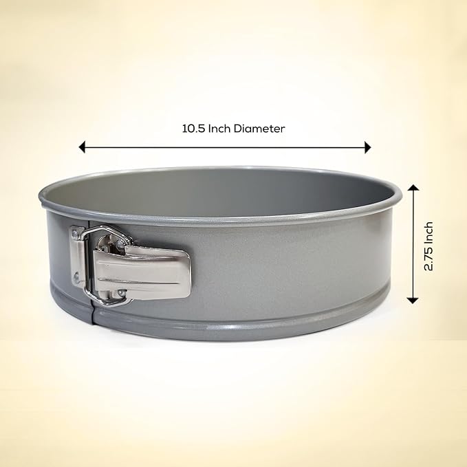 Mrs. Anderson's Baking Springform Pan, Carbon Steel with Quick-Release Non-Stick Coating, PFOA Free, Round, 10-Inches