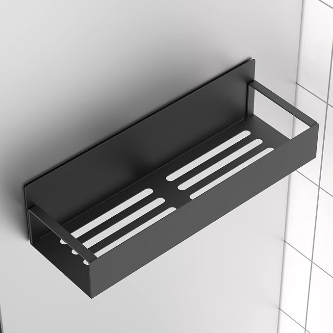 2 Pack Magnetic Spice Storage Rack Organizer for Refrigerator and Oven, Matt Black Fridge Organizers and Storage | Magnetic Shelves Heavy Duty for Fridge in Kitchen, Seasoning Storage Organizer, For Oven Washer and Dryer, For Heavier Items
