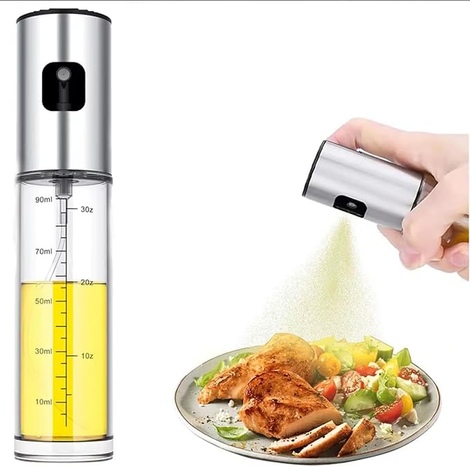 DUTHINGS Oil Sprayer for Cooking, Glass Olive Oil Spray Bottle with ABS Top, Oil Dispenser for Kitchen, Cooking Oil Dispenser for Air Fryer and Cooking