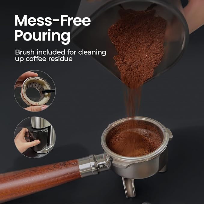 Electric Burr Coffee Been Grinder with Adjustable 24 Precise Grind Settings, 40s Digital Timer for French Press, Espresso, and Drip Pour Over, Home Use, Black