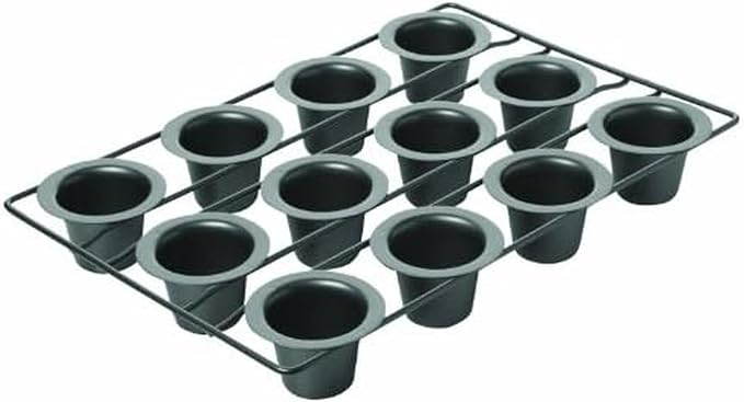Chicago Metallic 26121 Professional 12-Cup Non-Stick Mini-Popover Pan, 16-Inch-by-10.75-Inch (Pack of 6)
