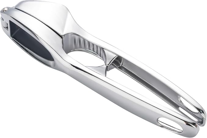 Kitchen Premium Garlic Press - Zinc Alloy | Crushes Garlic Cloves, Crushes Ginger Chunks, Crushes Nuts and Seeds, Comfortable to Use, Dishwasher Safe
