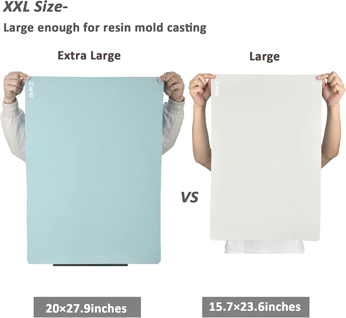 Sapid Large Silicone Sheet for Crafts Silicone Mat for Resin Art Painting | Extra Thick Jewelry Casting Mats, Nonstick Nonslip for Epoxy Resin, Art Paint,Heat-Resistant Counter Mat 20"x27.9" Mint Green