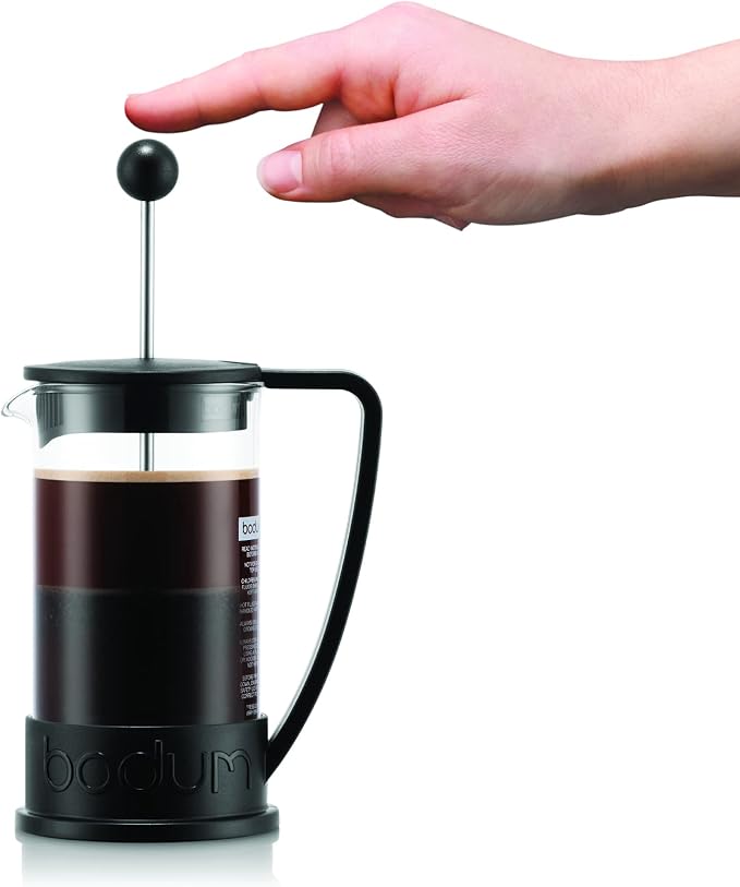 Bodum 12oz Brazil French Press Coffee Maker, High-Heat Borosilicate Glass, Black - Made in Portugal (Pack of 4)