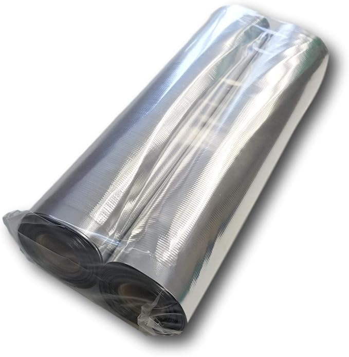 Mylar Vacuum Seal 8"x16' or 11"x16' Rolls | SteelPak Textured/Embossed Aluminum Foil Vacuum/Heat Seal Rolls to Create Custom-Sized Vacuum Sealer Bags (2, 11"x16')