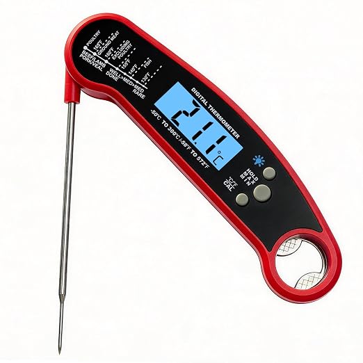 Meat Thermometer Digital, High Accuracy Waterproof Instant Read Food Thermometer for Cooking, Grilling, Baking Bread, Candy Making