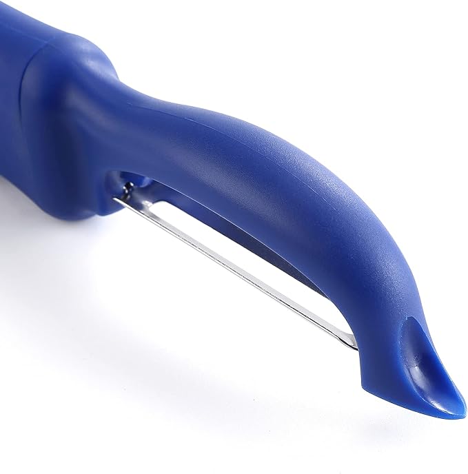 Spring Chef Swivel Potato Peeler for Kitchen w/Soft Grip Handle, Sapphire | Premium Vegetable Peeler w/ Sharp Stainless Steel Blades, Multifunctional Food Peeler for Apple, Carrot, Cucumber, Fruit