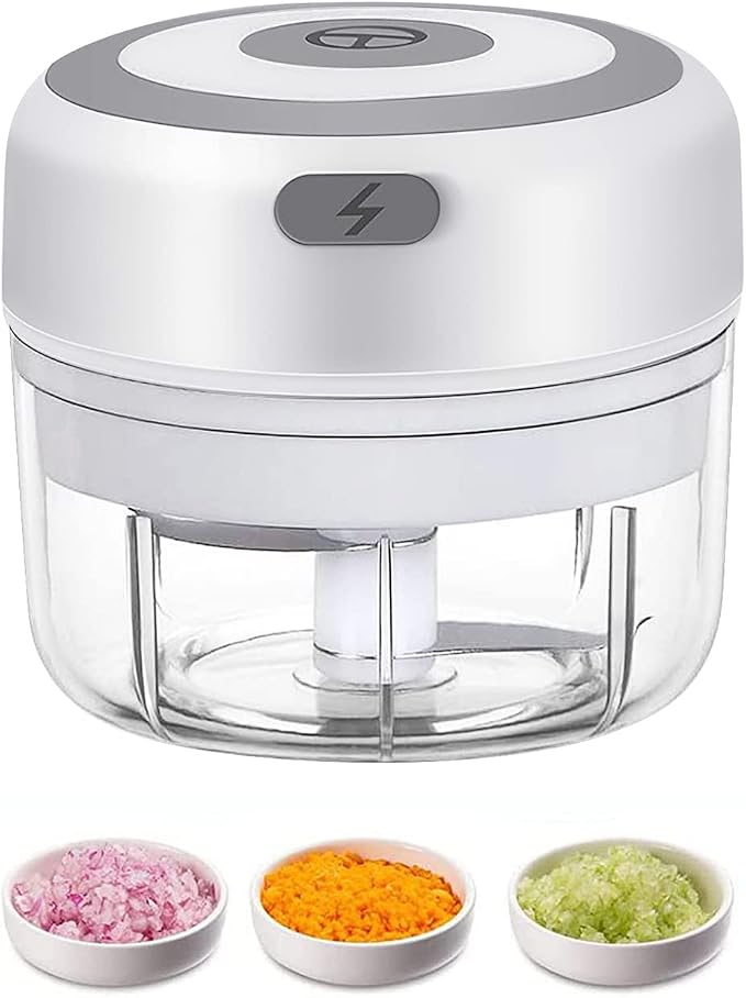 Electric Mini Garlic Chopper, 100ML Food Chopper Garlic Mincer USB | Vegetable Chopper, Onion Chopper, Portable Small Food Processor for Garlic, Ginger, Chili, Vegetables