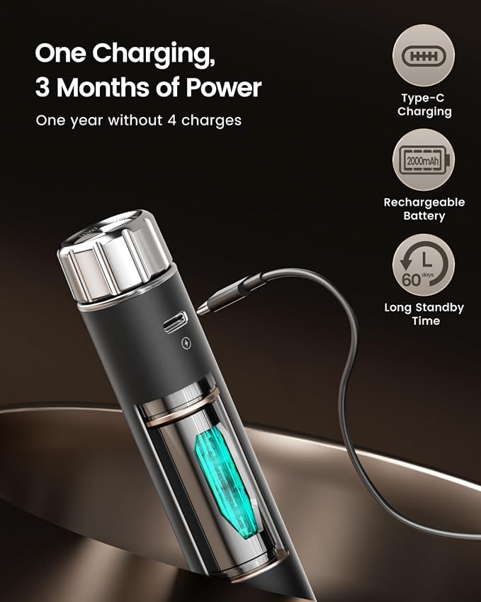 Maestri House LunaFro Max Rechargeable Milk Frother,Stepless Speed Control | 2000mAh lithium battery Frother Handheld, IPX6 Electric Drink Mixer with Stand & 2 Detachable Whisks for Lattes, Cappuccino