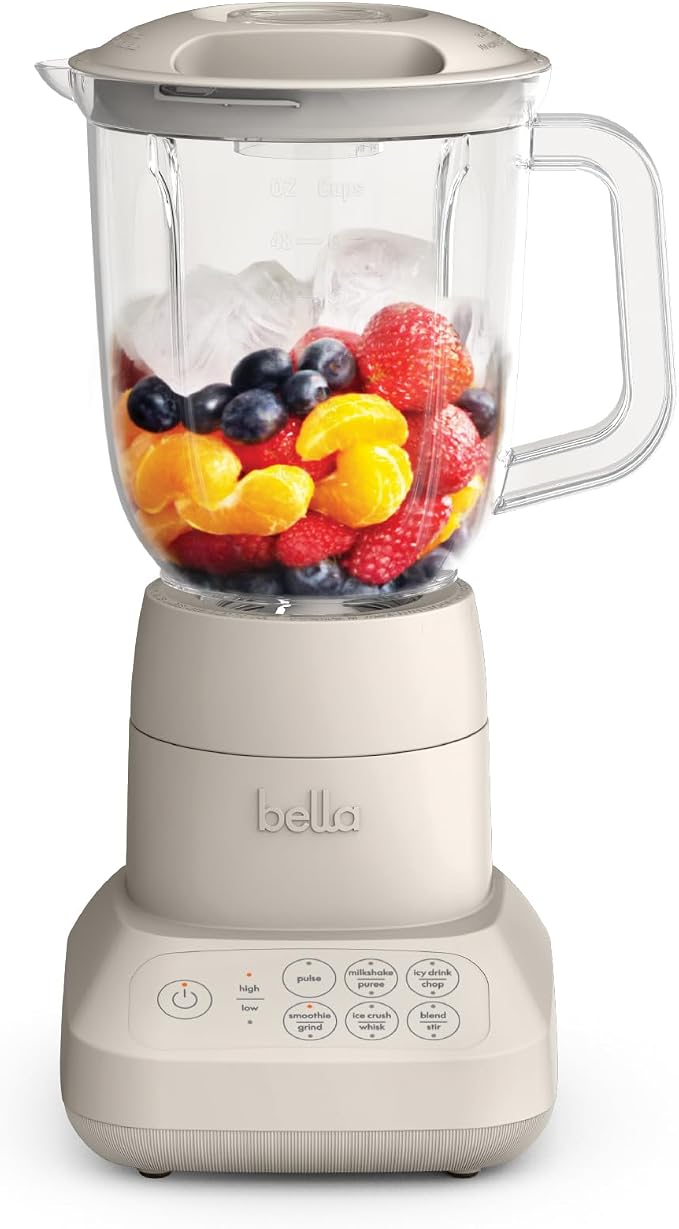 bella Fits-anywhere™ Flip & Store Blender, 48 oz, 520W, Oatmilk