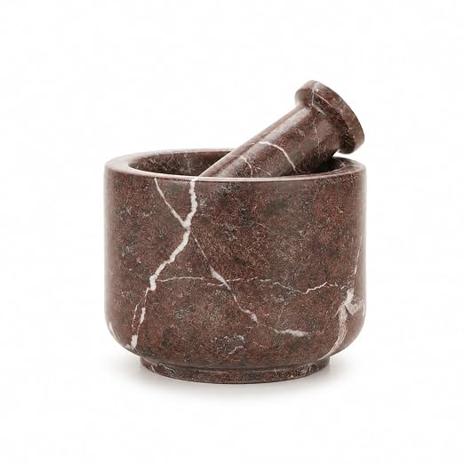 Mortar and Pestle Set, Round, 4 Inch and 2.5 Inch Mini (Red Zebra, 4 Inch)
