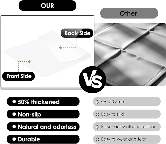 Large Silicone Heat Resistant Mat for Air Fryer 19.6"x27.5", Silicone Mats for Kitchen Counter, Nonslip Silicone Placemat for Countertop Protector, Nonstick Waterproof Craft Mat, KitchenRakuTable Mat