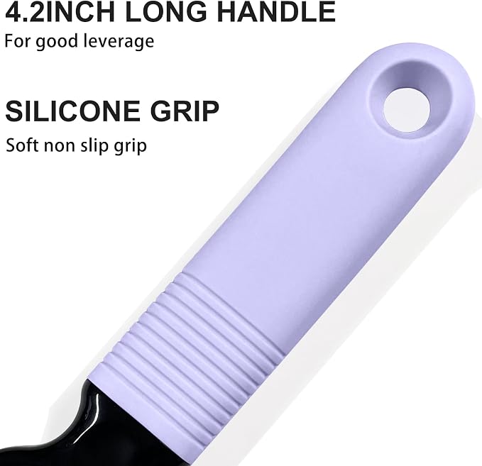 2-in-1 Soda Can Tab & Beer Bottle Opener, Lavender & Cream, 2-Pack | Easy pull tab opener with soft silicone handle protects nails & arthritic hands. Great for bars, picnics, and outdoor events