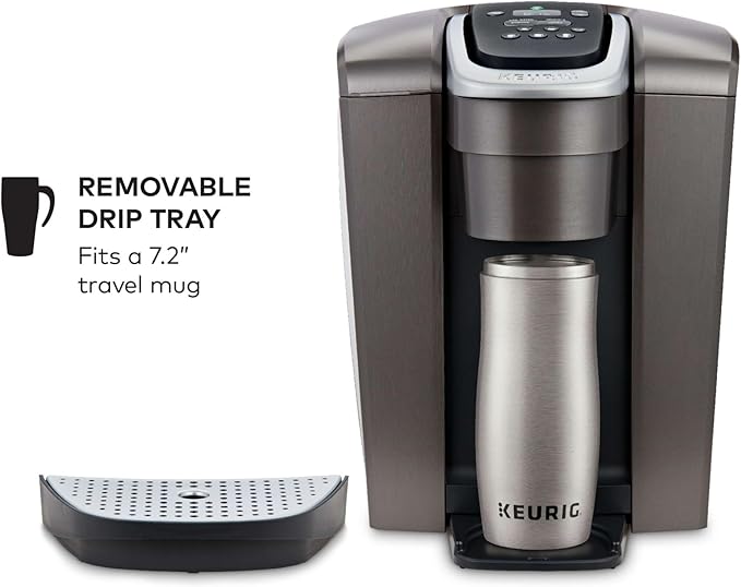 Keurig K-Elite Single Serve K-Cup Pod Coffee Maker, with Strength and Temperature Control, Iced Coffee Capability, 8 to 12oz Brew Size, Programmable, Brushed Slate | Strength, Temperature Control, Iced Coffee Capability, 8 to 12oz Brew Size, Programmable