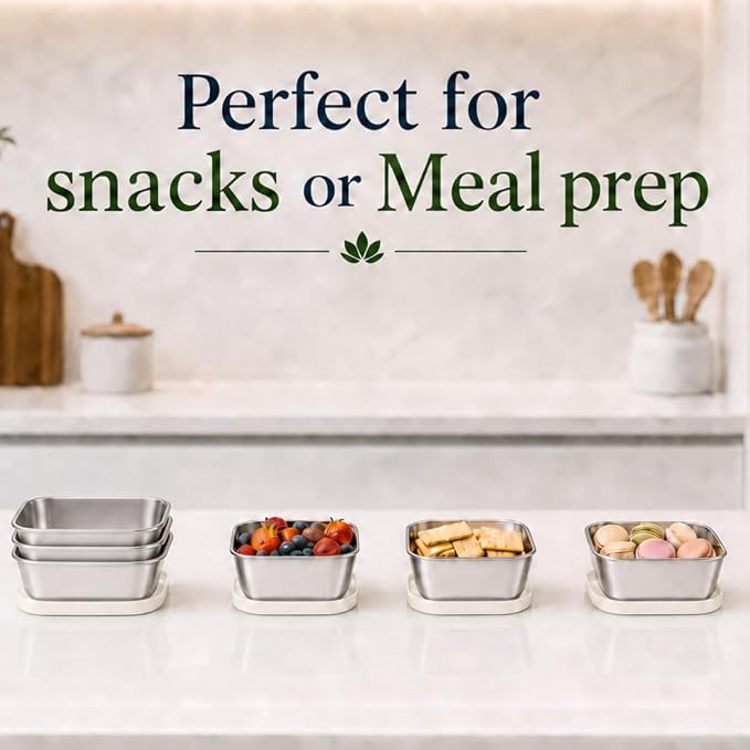 Flexibento - Leak proof Stainless Steel Snack Containers with Silicone Lids, Pink Set of Two: 2 * 14 OZ