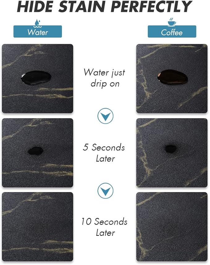 AMOAMI Coffee Mat Hide Stain Rubber Backed Absorbent Dish Drying Mat for Kitchen Counter - Fits Under Coffee Maker or Machine